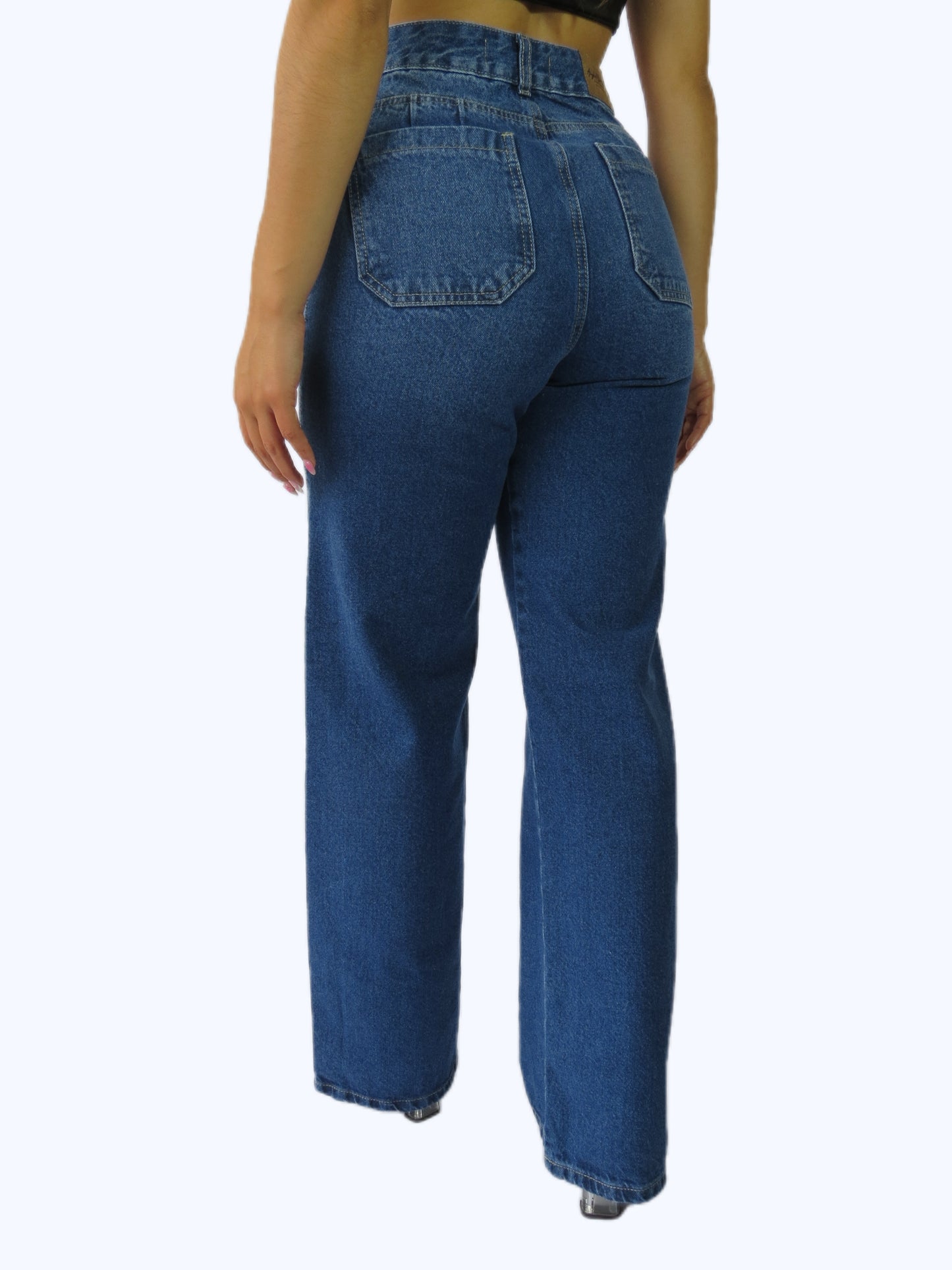 Wide leg blue